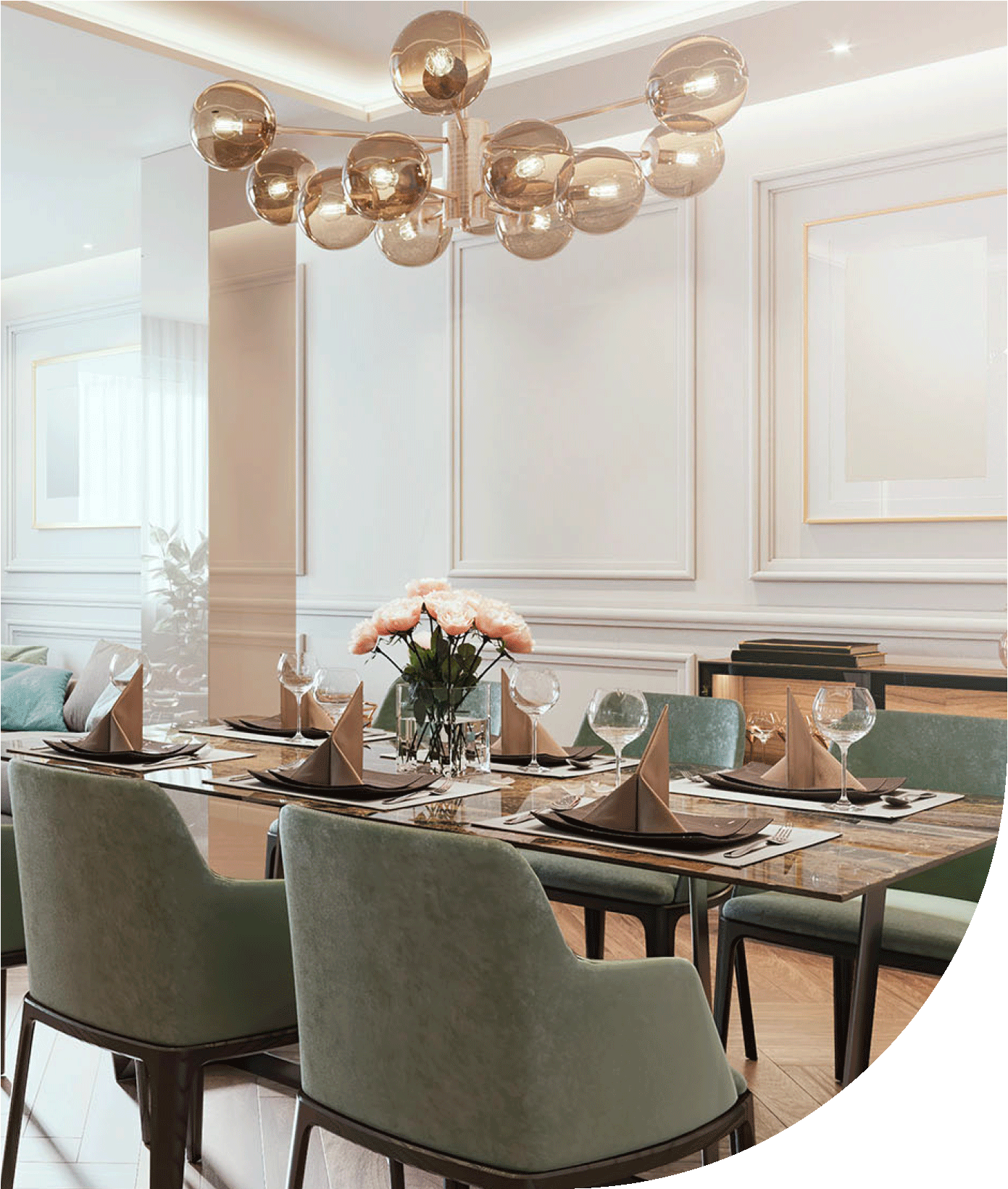 Vellore Trails luxury interior dining room